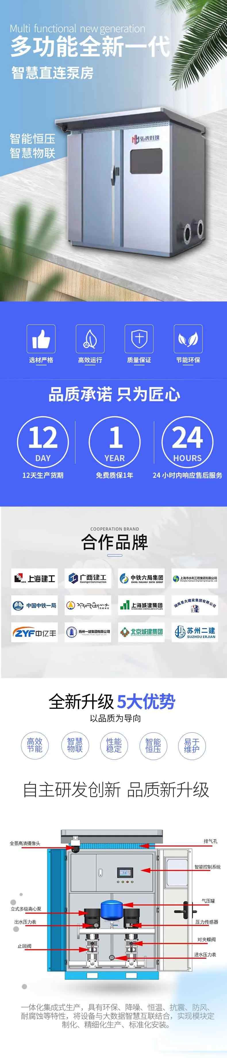 智慧城鄉供水泵房-智能一體化直連泵房